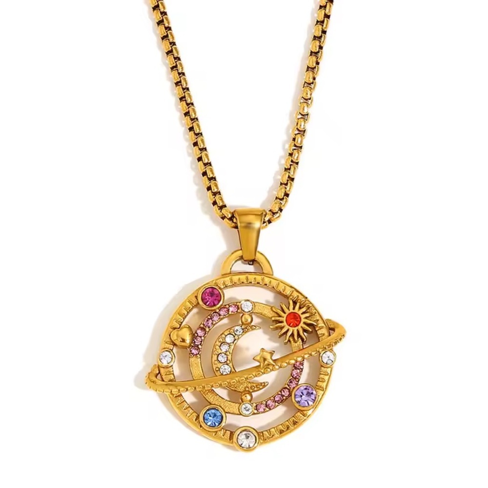 Planetary Pendant Necklace Stainless Steel
